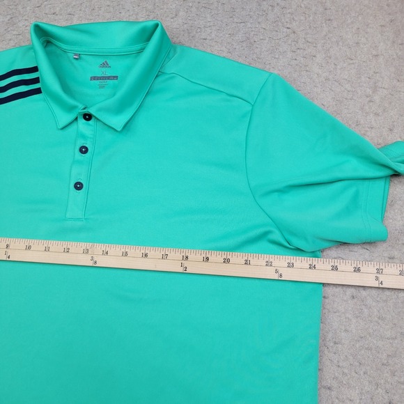 Adidas Golf Polo Shirt Men XL Green Short Sleeve Performance Stretch Lightweight - Picture 7 of 9